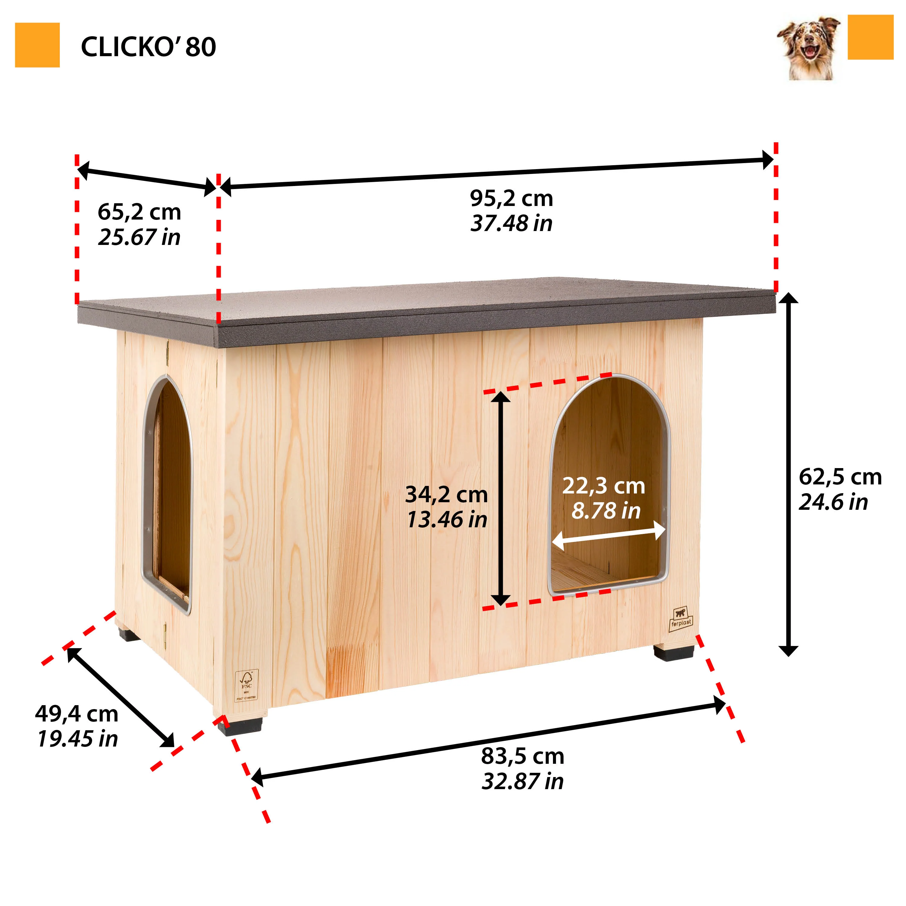 CLICKO wooden dog kennel - Image 11