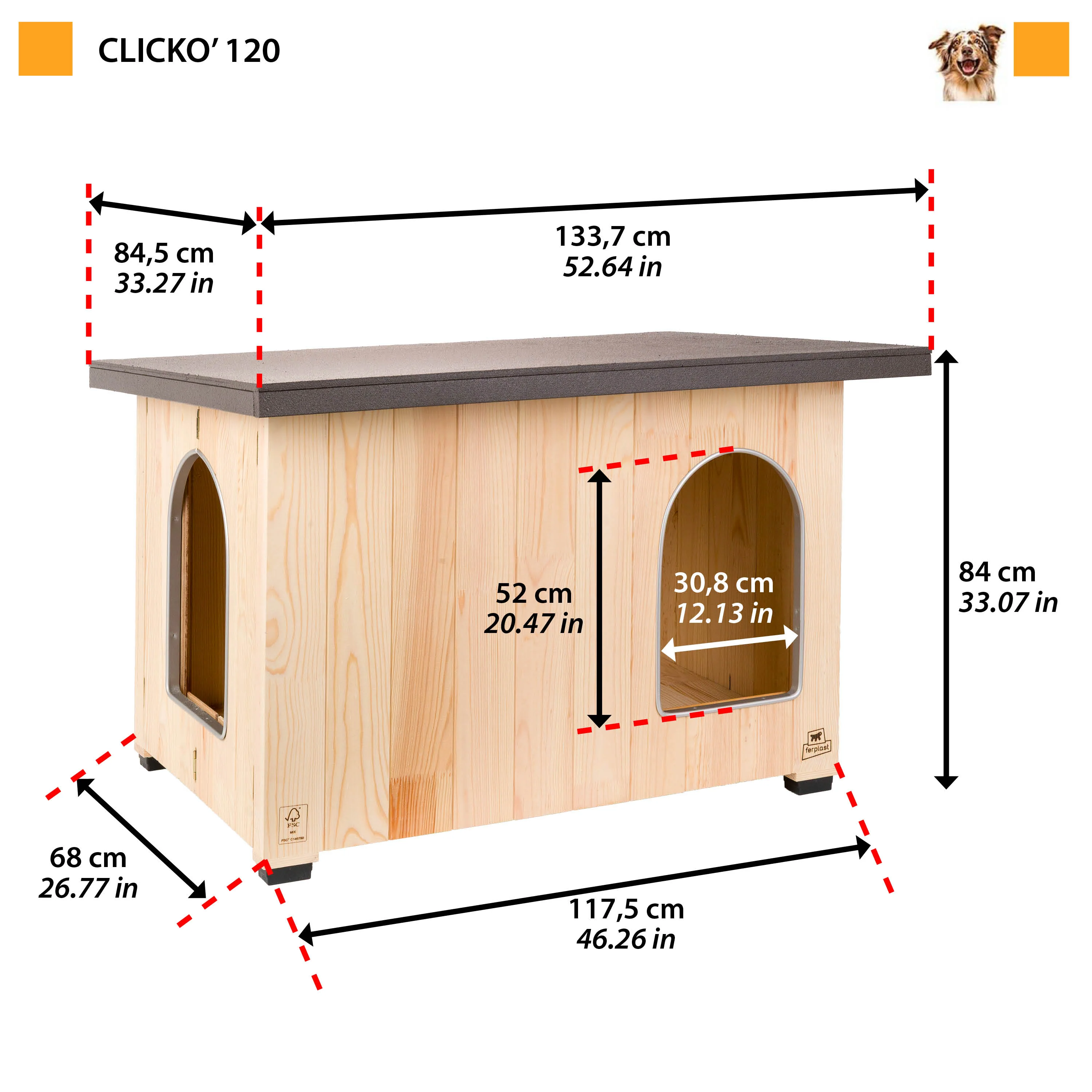 CLICKO wooden dog kennel - Image 19