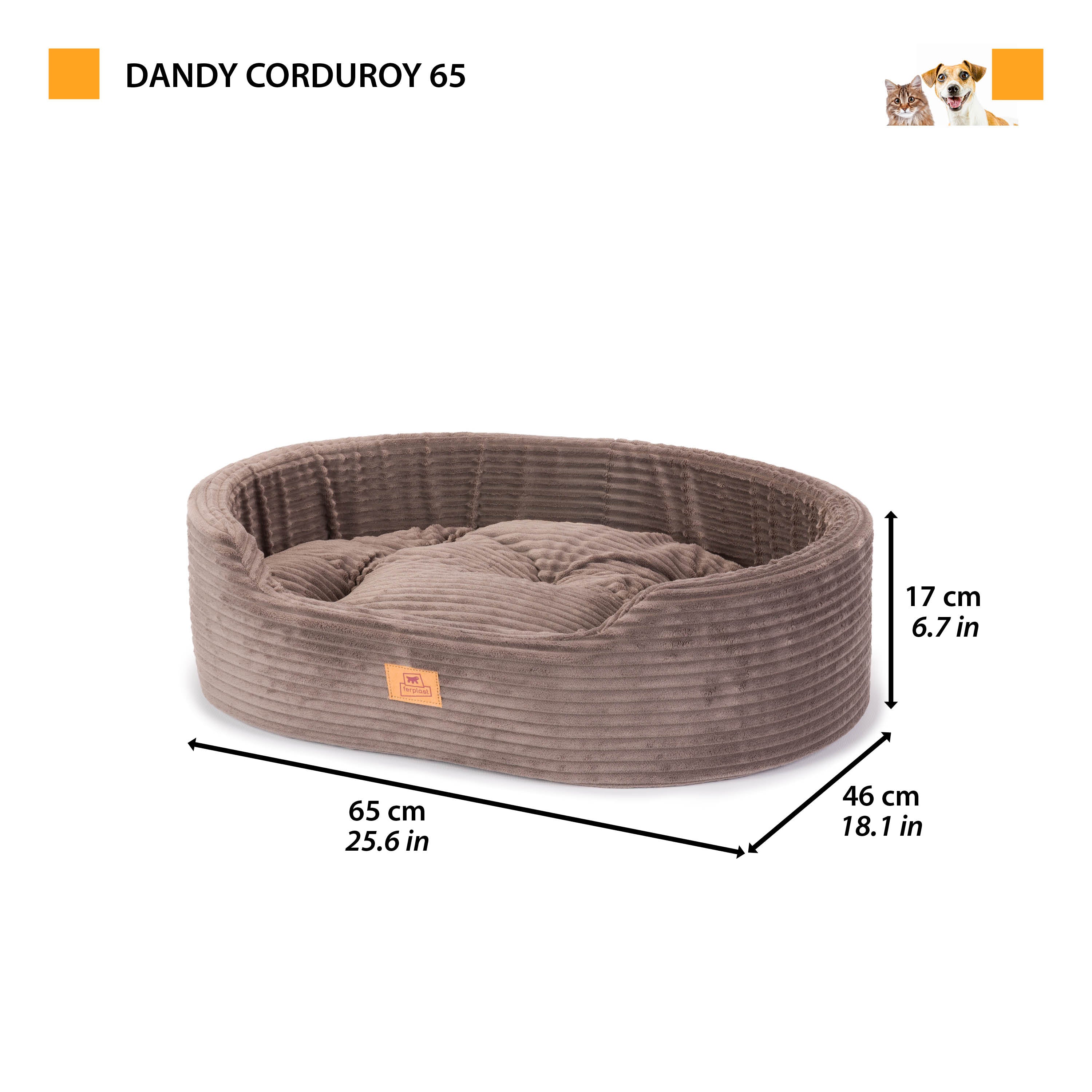 DANDY CORDUROY Sofa-style bed with removable cushion for dogs and cats - Image 22