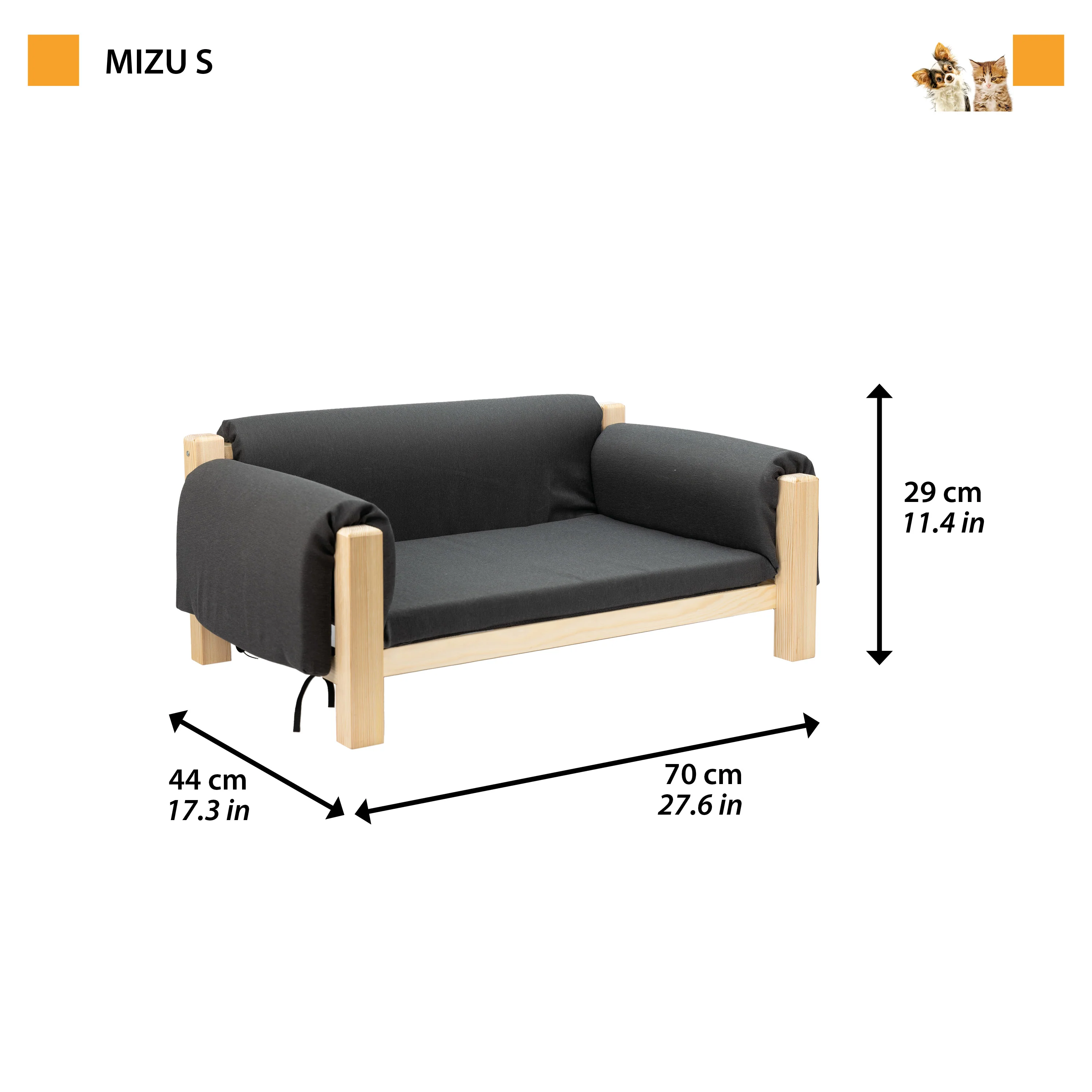 MIZU Wooden Dog and Cat Bed - Image 2
