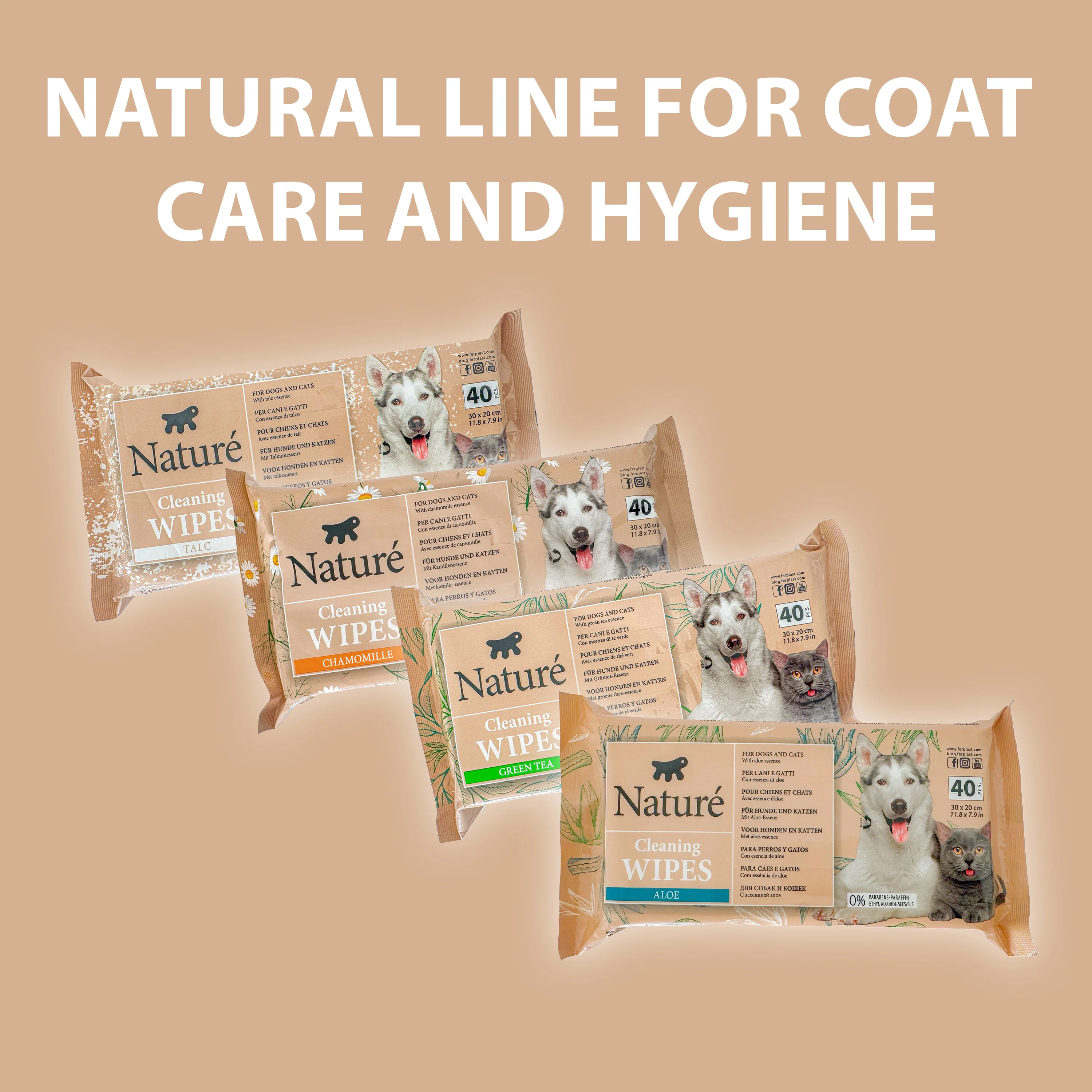 ALOE VERA DOG AND CAT WIPES NATURÉ (X40) - Image 7