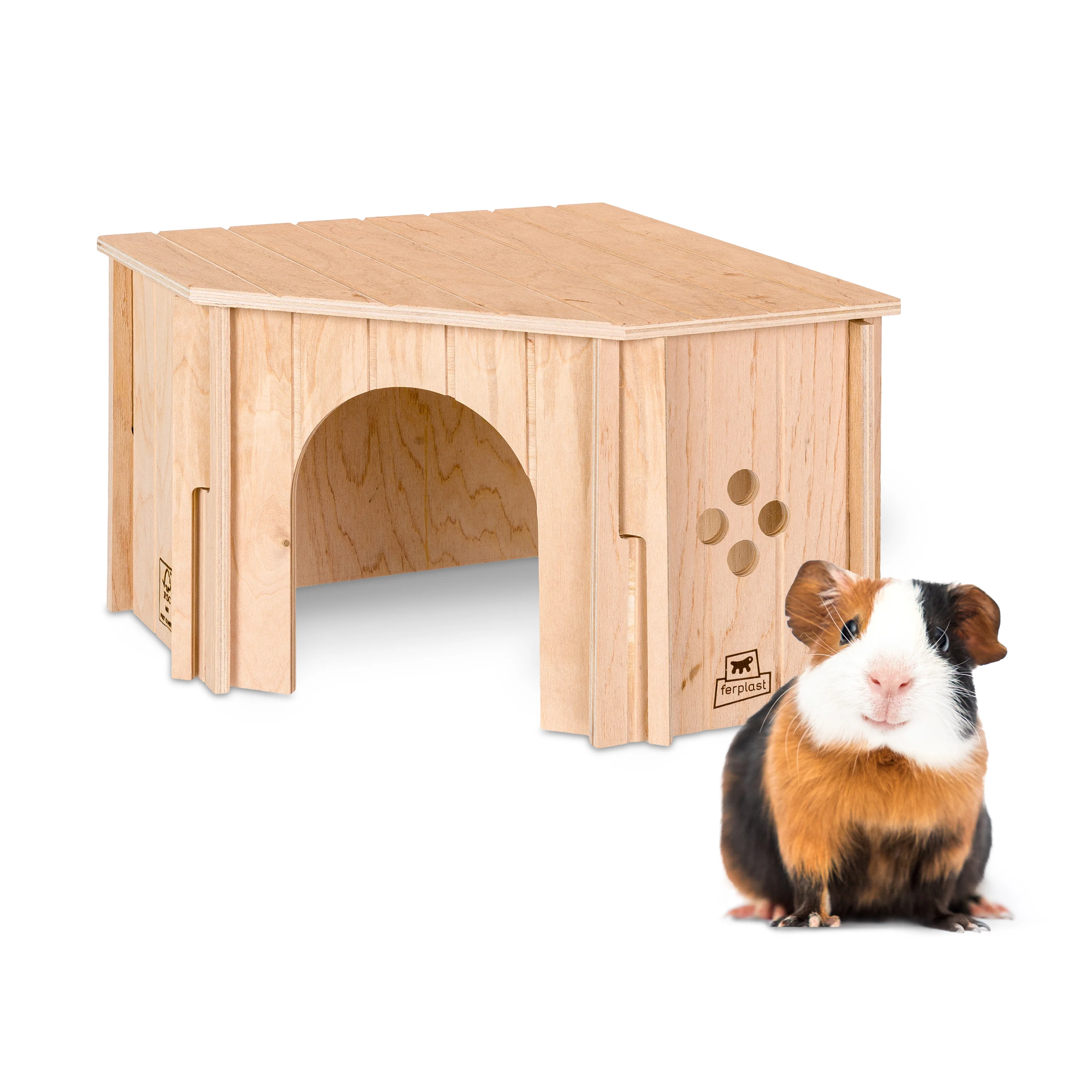 SIN CORNER Wooden Corner House for Small Animals - Image 5